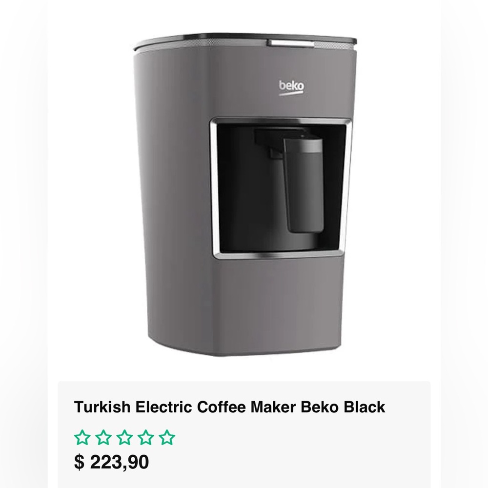 Turkish Electric Coffee Maker Beko Black
